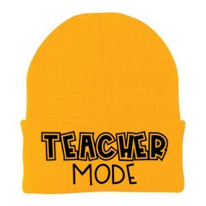 Teacher Mode Cute Back To School Knit Cap Winter Beanie