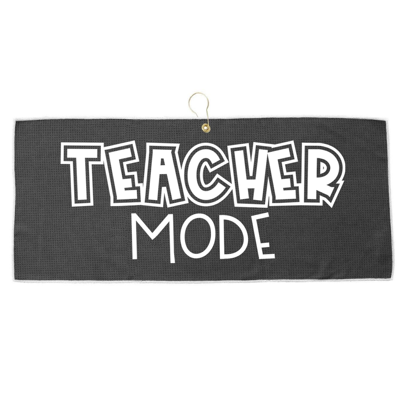 Teacher Mode Cute Back To School Large Microfiber Waffle Golf Towel