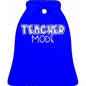 Teacher Mode Cute Back To School Ceramic Bell Ornament