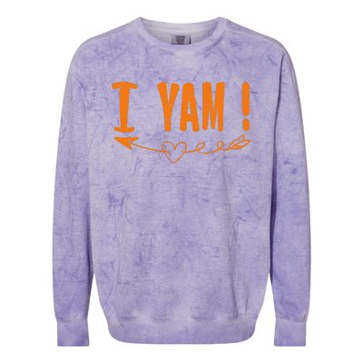 Thanksgiving Matching Couple SheS My Sweet Potato I Yam Colorblast Crewneck Sweatshirt