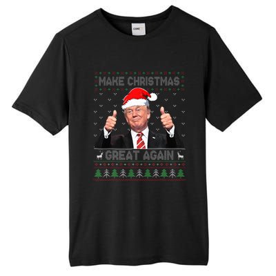 Trump Make Christmas Great Again Ugly Sweater  Tall Fusion ChromaSoft Performance T-Shirt