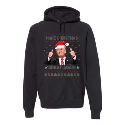 Trump Make Christmas Great Again Ugly Sweater  Premium Hoodie