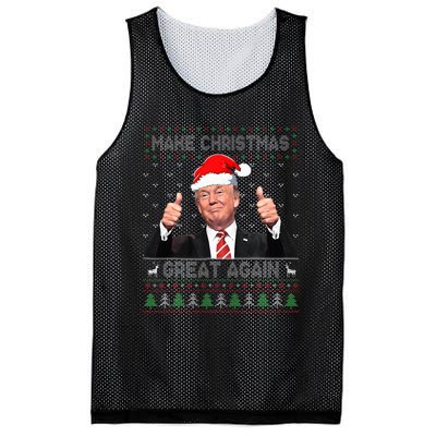 Trump Make Christmas Great Again Ugly Sweater  Mesh Reversible Basketball Jersey Tank