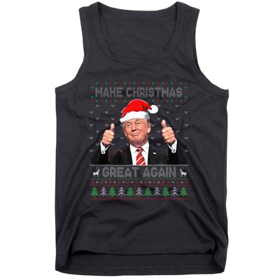 Trump Make Christmas Great Again Ugly Sweater  Tank Top