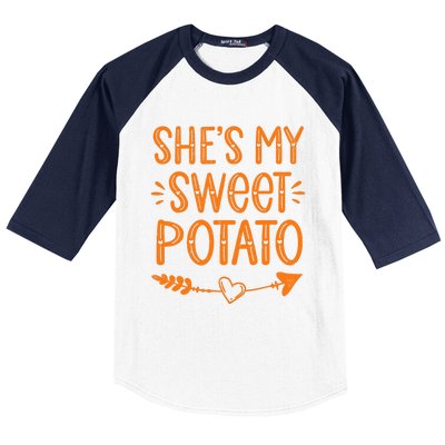 Thanksgiving Matching Couples SheS My Sweet Potato I Yam Baseball Sleeve Shirt