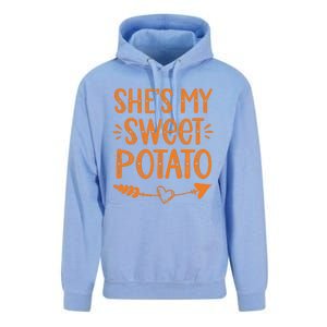 Thanksgiving Matching Couples SheS My Sweet Potato I Yam Unisex Surf Hoodie