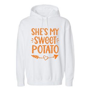 Thanksgiving Matching Couples SheS My Sweet Potato I Yam Garment-Dyed Fleece Hoodie