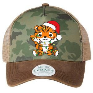 Tiger Merry Christmas Winter Animals Tiger Legacy Tie Dye Trucker Hat