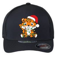 Tiger Merry Christmas Winter Animals Tiger Flexfit Unipanel Trucker Cap