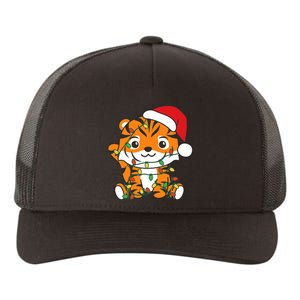 Tiger Merry Christmas Winter Animals Tiger Yupoong Adult 5-Panel Trucker Hat