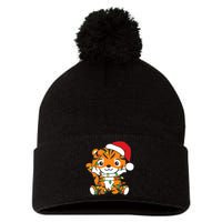 Tiger Merry Christmas Winter Animals Tiger Pom Pom 12in Knit Beanie