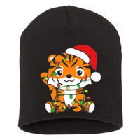 Tiger Merry Christmas Winter Animals Tiger Short Acrylic Beanie