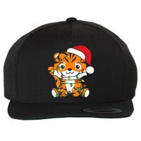 Tiger Merry Christmas Winter Animals Tiger Wool Snapback Cap