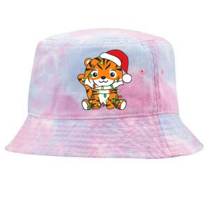 Tiger Merry Christmas Winter Animals Tiger Tie-Dyed Bucket Hat