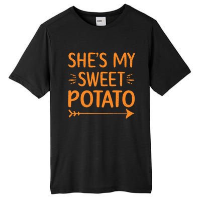 Thanksgiving Matching Couple She's My Sweet Potato I Yam Set Tall Fusion ChromaSoft Performance T-Shirt