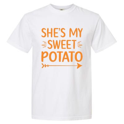 Thanksgiving Matching Couple She's My Sweet Potato I Yam Set Garment-Dyed Heavyweight T-Shirt