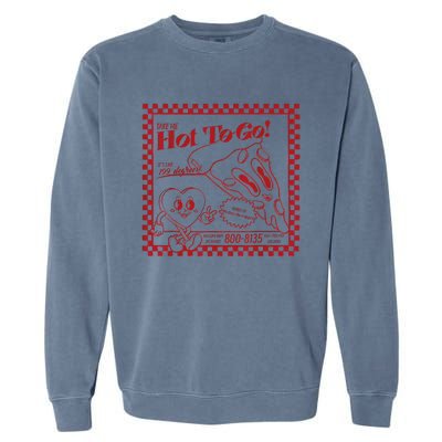 The Midwest Call Me Hot Pizza Hot To Go Gift Garment-Dyed Sweatshirt