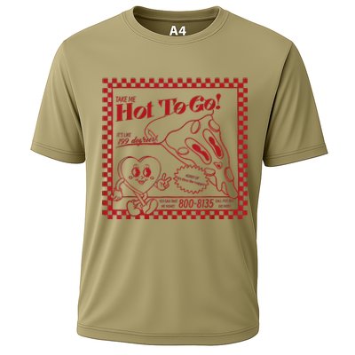 The Midwest Call Me Hot Pizza Hot To Go Gift Cooling Performance Crew T-Shirt