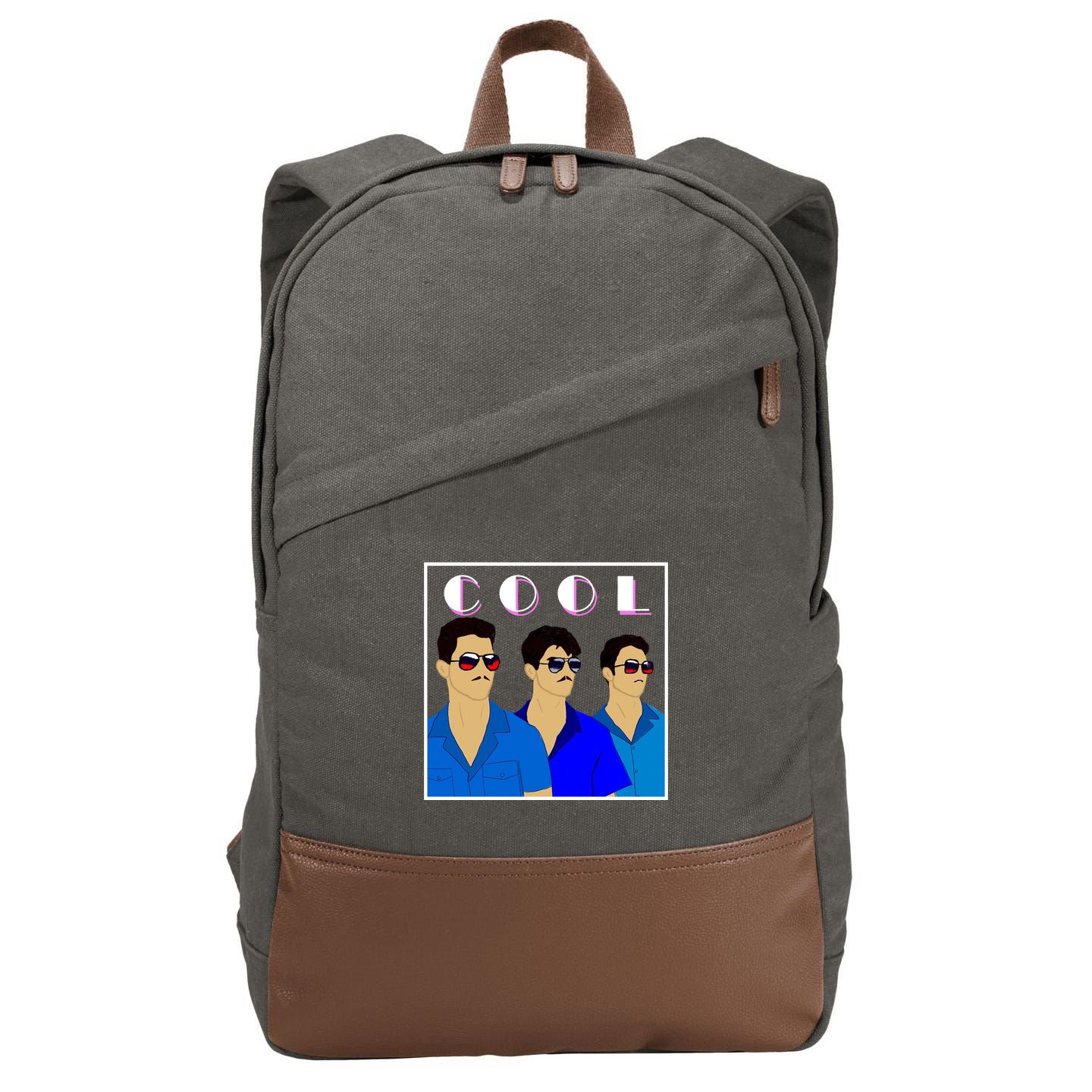 Three Migos Cool Mafia Gangster Cotton Canvas Backpack
