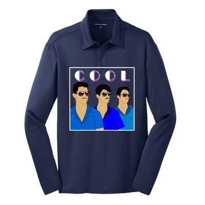 Three Migos Cool Mafia Gangster Silk Touch Performance Long Sleeve Polo