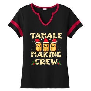 Tamale Making Crew Tamale Season Funny Mexican Christmas Ladies Halftime Notch Neck Tee