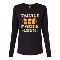 Tamale Making Crew Tamale Season Funny Mexican Christmas Womens Cotton Relaxed Long Sleeve T-Shirt