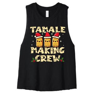 Tamale Making Crew Tamale Season Funny Mexican Christmas Women's Racerback Cropped Tank