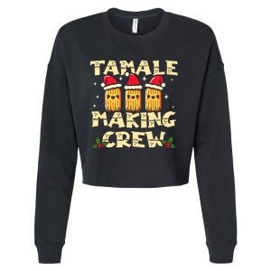 Tamale Making Crew Tamale Season Funny Mexican Christmas Cropped Pullover Crew