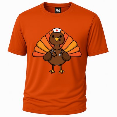 Thanksgiving Medical Doctor Nursing Nurse Great Gift Cooling Performance Crew T-Shirt