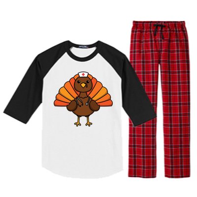 Thanksgiving Medical Doctor Nursing Nurse Great Gift Raglan Sleeve Pajama Set