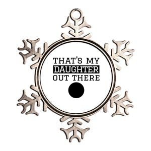 Thats My Daughter Out There Gift For Mom Dad Volleyball Cute Gift Metallic Star Ornament