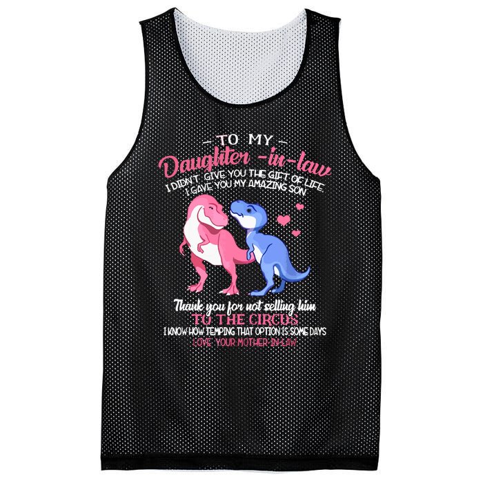 To My Daughterinlaw I Gave You My Amazing Son Dinosaur Mesh Reversible Basketball Jersey Tank