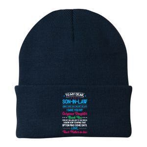 To My Dear Son In Law I DidnT Give You The Gift Of Life Knit Cap Winter Beanie