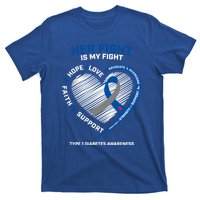 T1d Mom Dad Her Fight Is My Fight Type 1 Diabetes Awareness Gift T-Shirt