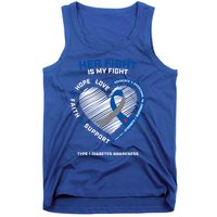 T1d Mom Dad Her Fight Is My Fight Type 1 Diabetes Awareness Gift Tank Top