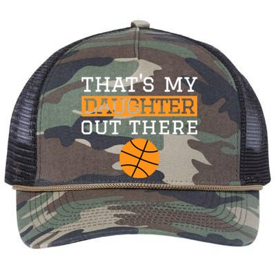 That's My Daughter Out There Gift for Mom Dad Basketball Retro Rope Trucker Hat Cap