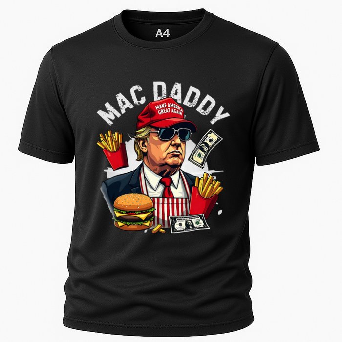 Trump Mac Daddy Fast Food Hamburger French Fries Cooling Performance Crew T-Shirt