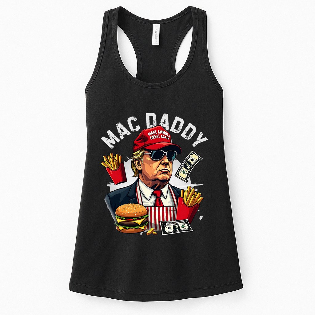 Trump Mac Daddy Fast Food Hamburger French Fries Womens Tank Top