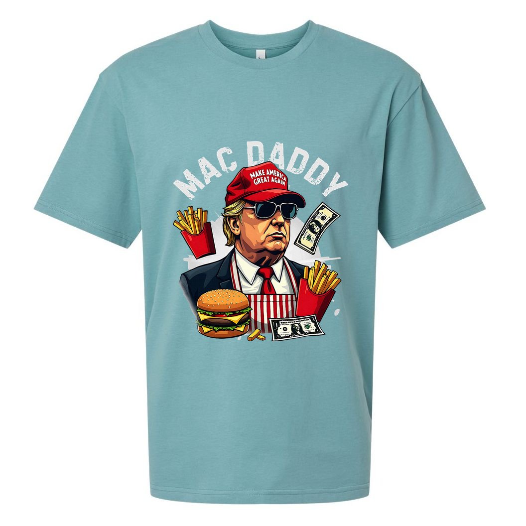 Trump Mac Daddy Fast Food Hamburger French Fries Sueded Cloud Jersey T-Shirt