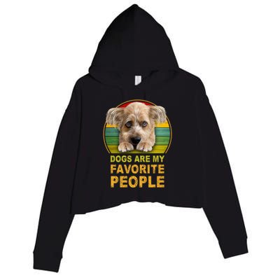 Terrier Mix Dogs Are My Favorite People Great Gift Great Gift Crop Fleece Hoodie