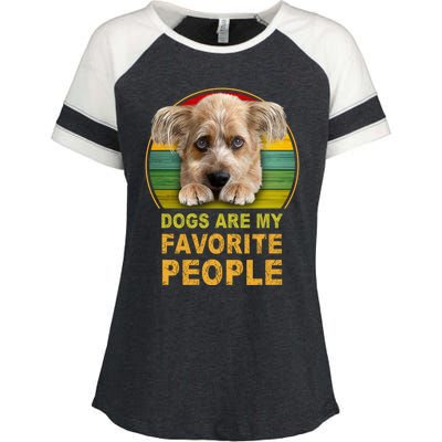 Terrier Mix Dogs Are My Favorite People Great Gift Great Gift Enza Ladies Jersey Colorblock Tee