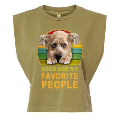 Terrier Mix Dogs Are My Favorite People Great Gift Great Gift Garment-Dyed Women's Muscle Tee