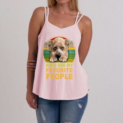 Terrier Mix Dogs Are My Favorite People Great Gift Great Gift Women's Strappy Tank