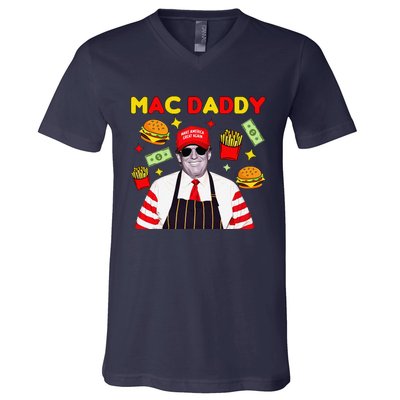 Trump Mac Daddy Funny Trump 2024 V-Neck T-Shirt