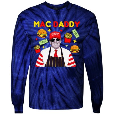 Trump Mac Daddy Funny Trump 2024 Tie-Dye Long Sleeve Shirt