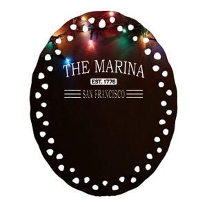 The Marina District Sf Marina San Francisco Ceramic Oval Ornament