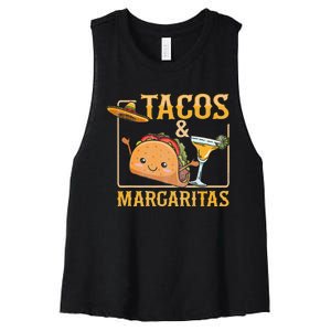 Tacos & Margaritas Design for a Taco Lover Women's Racerback Cropped Tank