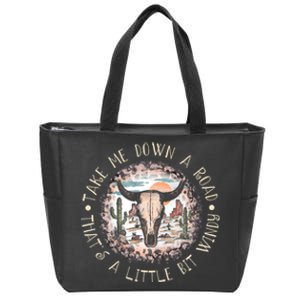 Take Me Down A Road Thats A Little Bit Windy Western Deserts Zip Tote Bag