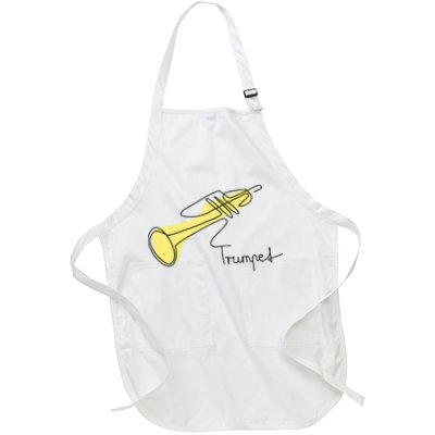 Trumpet Musician Design One Line Trumpet Apron