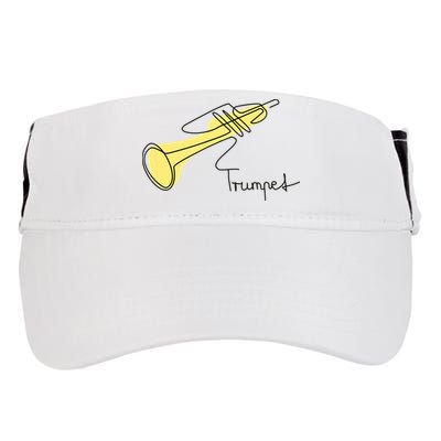 Trumpet Musician Design One Line Trumpet Adult Drive Performance Visor